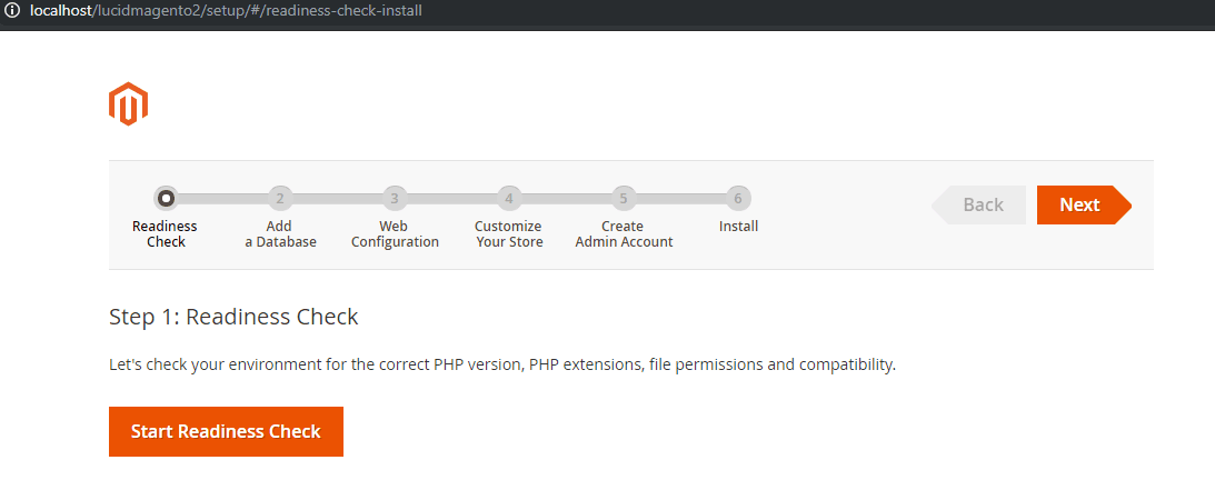 xampp install magento localhost