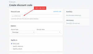 Shopify Allows Coupons and Discount Codes